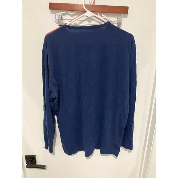 Calvin Klein Men's Long Sleeved Logo T-Shirt, Navy, Size XL - Picture 2 of 4